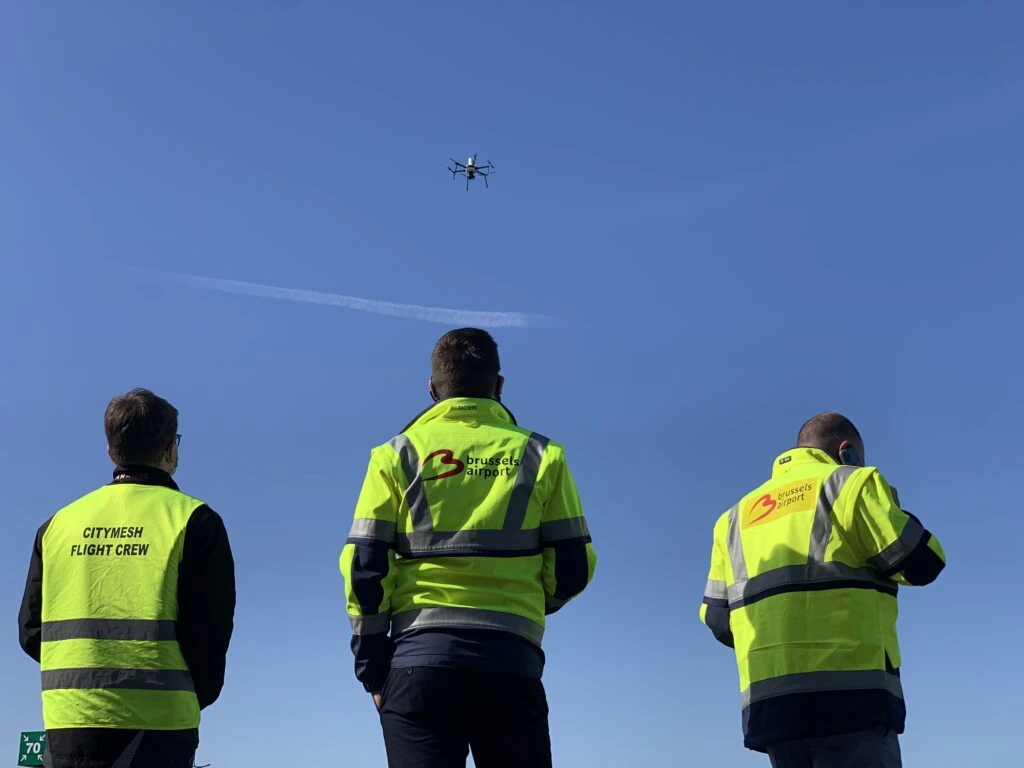 Bruxelles Lufthavn gennemfører droneforsøg af Kapoklog Shipping